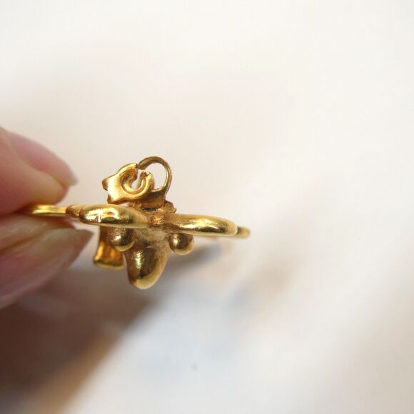 Pre-Columbian Style Bird Pin Vintage Brooch Chiriqui Gold - Picture 6 of 6